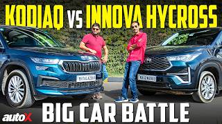 Skoda Kodiaq vs Toyota Innova Hycross Comparison 2024 India  AWD vs Hybrid Battle  autoX [upl. by Laband47]