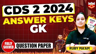 CDS 2 2024 GK Question Paper Answer Keys and Analysis [upl. by Cchaddie]