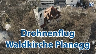 Drohnenflug Waldkirche Planegg bei München [upl. by Rubenstein]