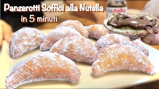 PANZEROTTI SOFFICI ALLA NUTELLA in 5 MINUTI impasto istantaneo allo yogurt [upl. by Brian]