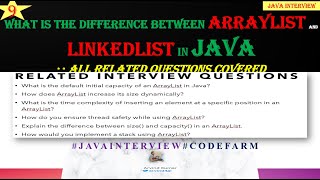 ArrayList vs LinkedList in Java  Java Interview QnA  Codefarm javainterview [upl. by Bella]