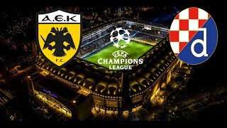 UEFA Champions League AEK  Ντινάμο Ζάγκρεμπ PES 2021 [upl. by Yenreit616]