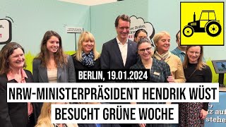 19012024 Berlin Hendrik Wüst auf Grüner Woche [upl. by Odnumde]