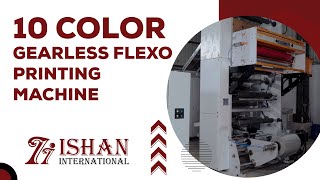 10 Color Gearless Flexo Printing Machine ishaninternationalsleevesysteflexoprintingmachine [upl. by Armbrecht]