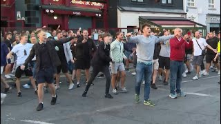 Football fans arrested in Dublin after Englands 20 win over Ireland  AFP [upl. by Suqram705]