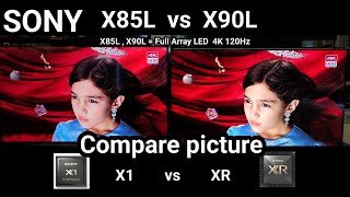 Sony X90L vs X85L compare picture [upl. by Atekram871]