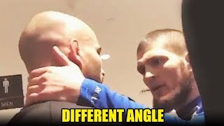 Khabib almost SLAPS Artem Lobov in Heated Altercation DIFFERENT ANGLES [upl. by Hseyaj]