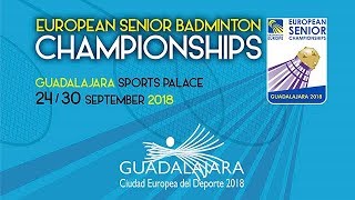 Round 1 amp 2 Court 3  2018 European Senior Championships Part 2 [upl. by Ninaj]