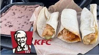 KFC Kentucky Fried Chicken Wraps Classic Spicy Slaw Mac amp Cheese Homestyle Brownie Review [upl. by Yug552]