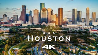 Houston Texas  USA 🇺🇸  by drone 4K [upl. by Majka]