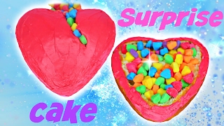 How to Make VDAY Heart Piñata Cake  SURPRISE Heart Candy Center [upl. by Hampton]