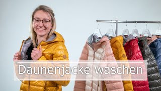 Daunenjacke richtig waschen  HOT Jeans amp Mode [upl. by Nij]