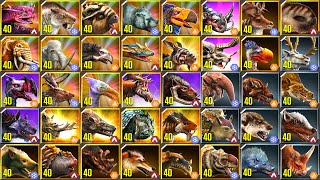 ALL CENOZOIC amp ALL AQUATIC SPECIAL ATTACK ANIMATION  Jurassic World The Game [upl. by Earaj]