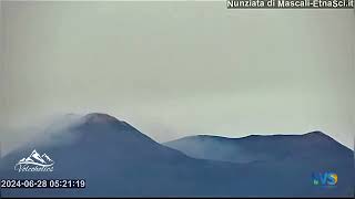 Etna Volcano Etna Practicing Early This Morning  28 06 24 [upl. by Enilrac]