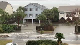 Massive Storm Hits the Charleston Area View from Folly Beach [upl. by Ahsain]