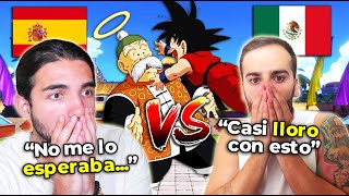 🇪🇸 2 ESPAÑOLES REACCIONAN AL DOBLAJE LATINO VS ESPAÑOL 🇲🇽 DE GOKU CON SU ABUELO  NoMeDuchoGT [upl. by Etnahsa]