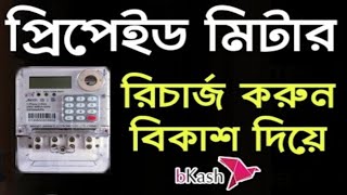 বিকাশ থেকে পল্লিবিদ্যুৎ প্রিপেইড মিটারে টাকা লোড। Pollibiddut Prepaid Meter TK Balance Load [upl. by Annail]