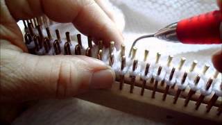 Frog stitching ripping out on the knitting loom [upl. by Ailb]