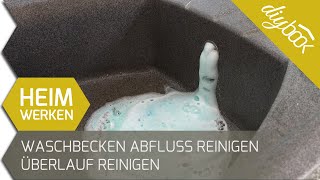 Waschbecken Abfluss reinigen  Überlauf reinigen [upl. by Hamilah466]