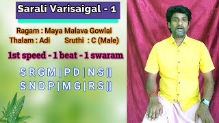 Sarali Varisaigal 1  swaravali varisai 1  music lesson  carnatic music online learning Trending [upl. by Eittol959]