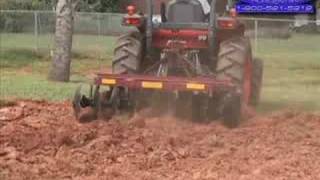 How to  Disc Harrow a Garden Tractor 3pt Hitch [upl. by Ecinnaj]