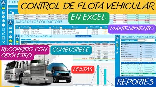 Control de FLOTA VEHICULAR🚍en Excel✅para Empresas de Transporte [upl. by Bili]