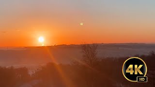 Real Scotland Beautiful Nature Sunrise Relaxing 4K Ultra HD Video  Filmed Just Outside Glasgow [upl. by Winer]