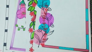 10 easy and beautiful border design ideas useful for students projects  designs for front page [upl. by Liu]