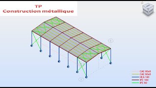 Projet Hangar métallique construction métallique tp3 partie 1 [upl. by Nevai]