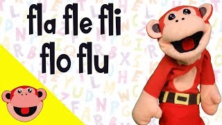 Silabas fla fle fli flo flu El Mono Silabo Canciones infantiles [upl. by Yoo321]