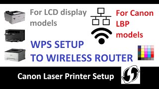 Canon WiFi Setup WPS for laser printers LBP113w LBP223dw LBP621Cw and similar 5line LCD models [upl. by Elokkin218]