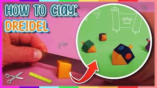 How To Make A Clay Dreidel EASY Tutorial  Hanukkah Edition [upl. by Corenda]