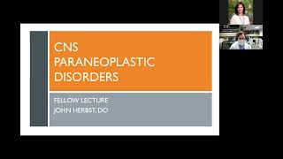 Neuro Lecture Paraneoplastic Syndromes with Dr John Herbst [upl. by Tiffie30]