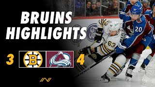 Bruins vs Avalanche Highlights Bostons Offense Cannot Keep Up During Shootout Loss To Avs [upl. by Joshuah752]