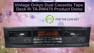 Onkyo Dual Cassette Tape Deck Player and Recorder With Auto Reverse Vintage TARW470 Product Demo [upl. by Llevol]