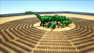 3000 Dilos VS All ARK Dinosaurs  Cantex [upl. by Aidua141]