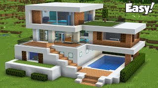 Minecraft How to Build a Modern House Tutorial Easy 32  Interior in Description [upl. by Nnyleuqcaj]