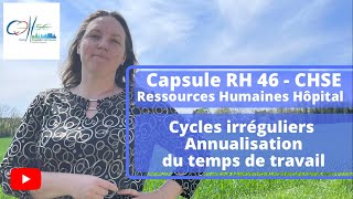 Capsule RH 46  Lannualisation du temps de travail  Les cycles irréguliers [upl. by Enneirdna318]