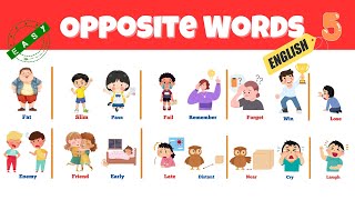 Opposite Words in English  Common Opposites  English Vocabulary 5 [upl. by Pylle]