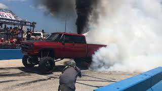 1st Gen Cummins Shuts Down Burnout Competition  DPS Compound Turbos on First Gen Dodge Cummins 12V [upl. by Landbert]