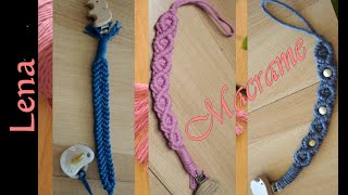 𝗠𝗮𝗰𝗿𝗮𝗺𝗲 with 𝗟𝗲𝗻𝗮👶🏻 3x Makramee Schnullerkette machen 👶🏻 Macrame Pacifier Chain DIY Dummy Holder [upl. by Emily]