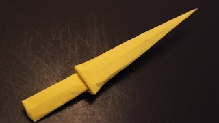 How to make a cool paper sword origami [upl. by Jude]