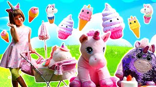 Unicorn Party Magical Mommy amp Kids Fun Kids Pretend to Play Doctors [upl. by Aneliram624]