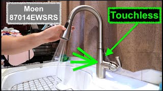 Moen Motionsense Faucet  Installation amp Review  87014EWSRS [upl. by Vezza]