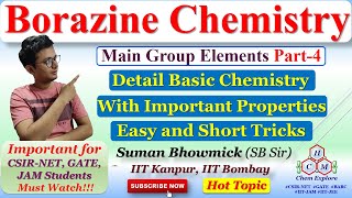 Borazine ChemistryBorazine vs Benzene ReactivityBoron NitrideMain GroupCSIRNET GATE IITJAM [upl. by Oidacra]