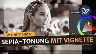 Affinity PhotoTutorial deutsch SepiaTonung mit Vignette [upl. by Noel]