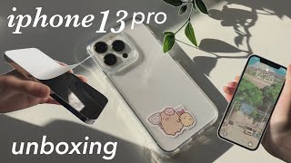 iphone 13 pro unboxing ☺︎  accessories camera  apps [upl. by Hyacintha156]