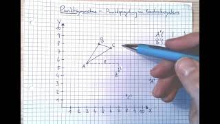 Punktsymmetrie  Punktspiegelung im Koordinatensystem [upl. by Idnal]