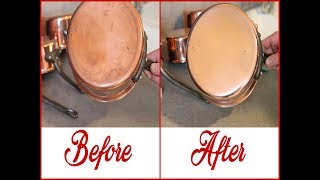 How to clean Mauviel copper pots with quotMirorquot so easy [upl. by Nnairb]