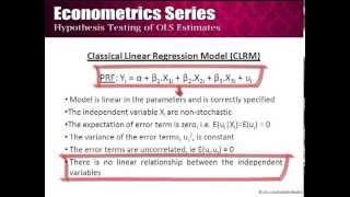 Hypothesis Testing of OLS Estimates [upl. by Omrellig825]